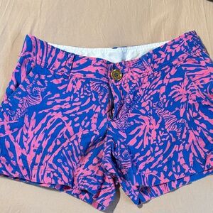 Lilly Pulitzer Pink and Blue Patterned Shorts